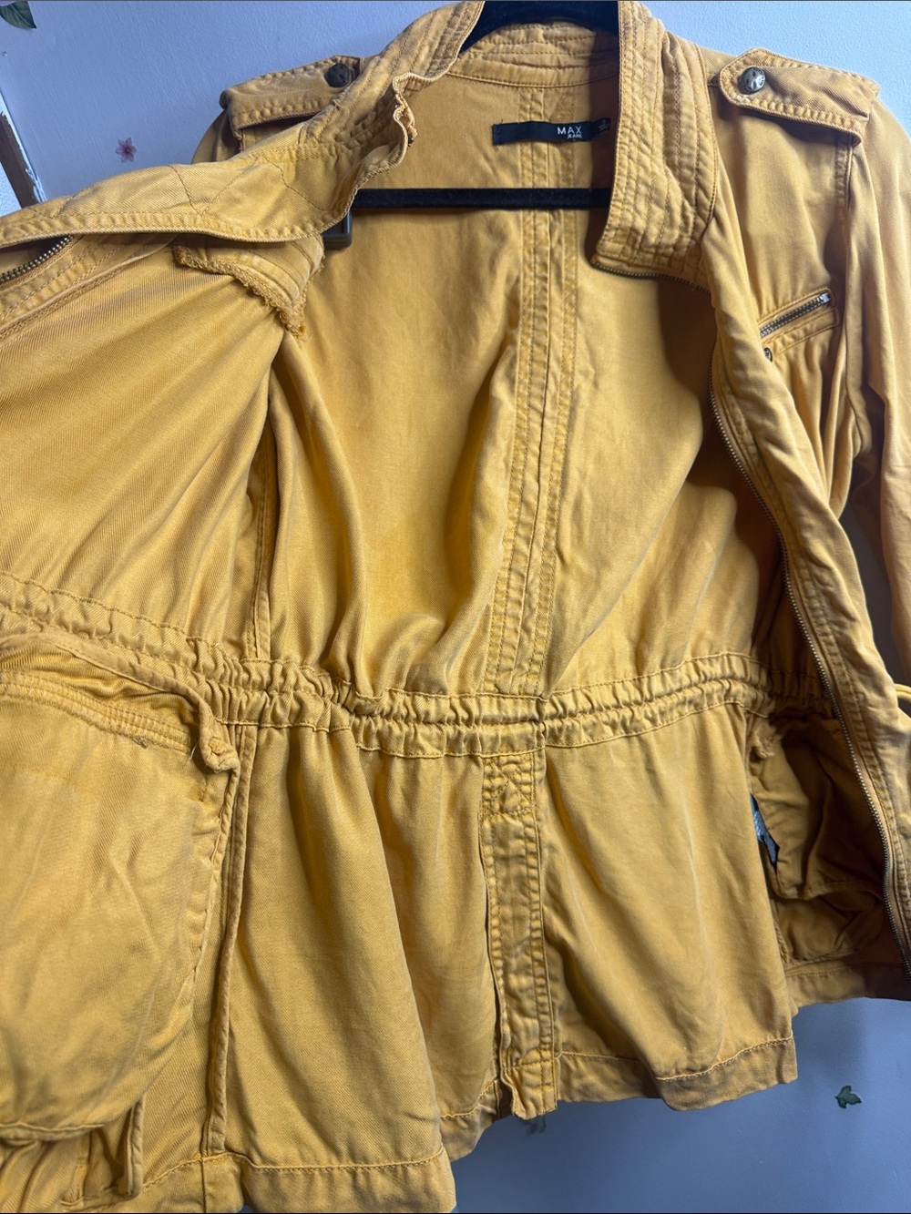 Max Jeans Burnt Orange Drawstring Utility Jacket - Picture 4 of 7